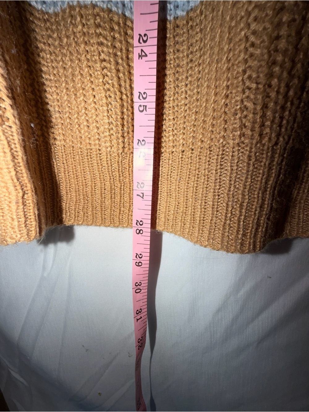 Full Circle Trends Striped Knit Sweater Medium Tie Back Pastel Chunky Boho - Picture 6 of 8